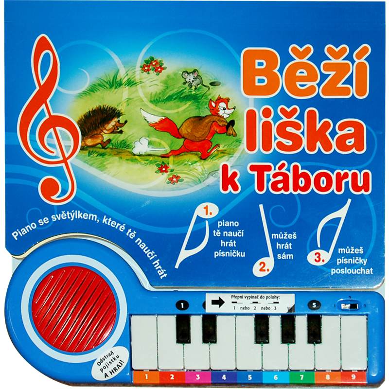 Běží liška k Táboru, dětská zvuková kniha – piánko