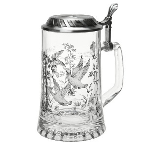 Korbel 500 ml ARTINA Kachny skleněný, cínové víčko