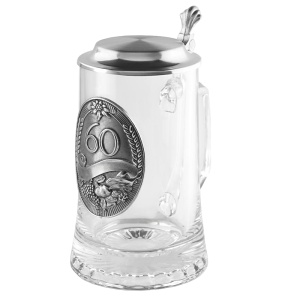 Korbel 500 ml ARTINA s vinětou 60, skleněný, cínové víčko