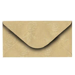 Obálka dopisní DL metalická s ražbou, růže zlatá, 80 g.