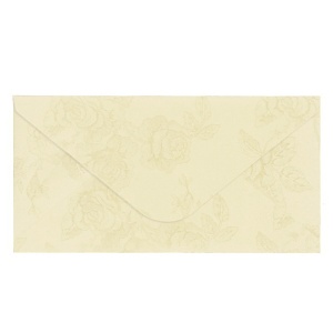 Obálka dopisní DL metalická s ražbou, růže krémová, 80 g.