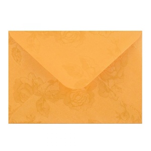 Obálka dopisní C6 metalická s ražbou, růže žlutá, 80 g.