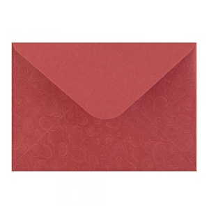Obálka dopisní C6 metalická s ražbou, oblázky bordó, 80 g.