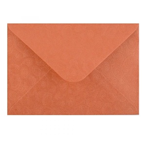 Obálka dopisní C6 metalická s ražbou, oblázky měděná, 80 g.