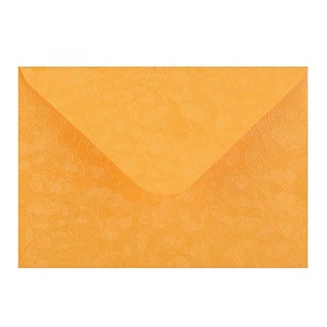 Obálka dopisní C6 metalická s ražbou, květy žlutá, 80 g.