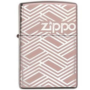 Zapalovač Zippo 6000528, Abstract Laser Design, Rose Gold, plazmový, USB