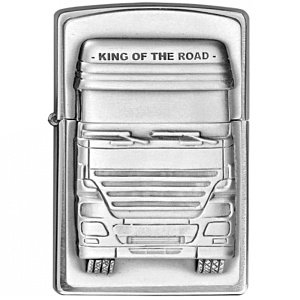 Zapalovač Zippo 21887, King of the Road, Brushed Chrome, plazmový, USB