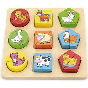Dřevěné vkládací puzzle Farma, Viga