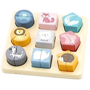 Dřevěné vkládací puzzle Zvířátka, Viga PolarB
