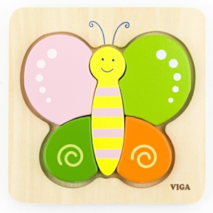 První dřevěné puzzle – Motýl, Viga
