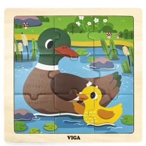 Dřevěné puzzle 9dílné Opice, Viga