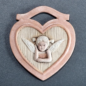 Keramické srdíčko ploché Andílek 100