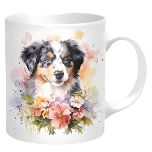 Hrnek 320 ml, Štěně, australský ovčák