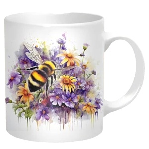 Hrnek 320 ml, Včela na květech