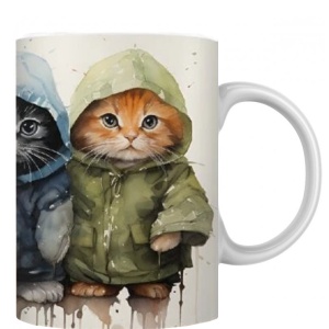 Hrnek 320 ml, Zmoklá koťata