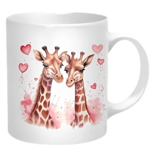 Hrnek 320 ml, Zamilované žirafy | POZOR - Nelze odeslat na dobírku!