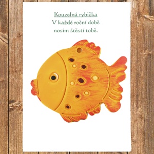 Keramické přání Ryba, oranžová