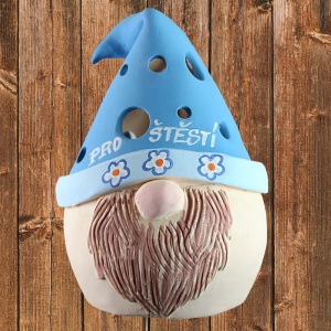 Keramický skřítek na svíčku