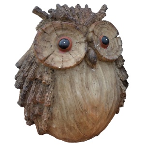 Dekorace Sova 14 cm wood desin