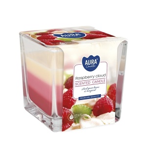 Vonná svíčka Bispol ve skle, 170 g, Raspberry Cloud 