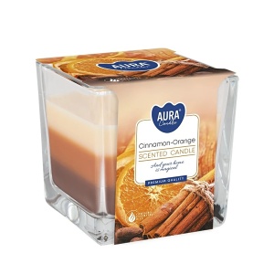 Vonná svíčka Bispol ve skle, 170 g, Cinnamon Orange