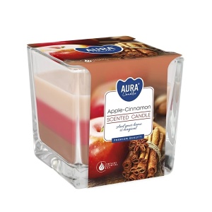 Vonná svíčka Bispol ve skle, 170 g, Apple Cinnamon