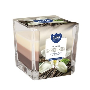 Vonná svíčka Bispol ve skle, 170 g, Vanilla