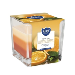 Vonná svíčka Bispol ve skle, 170 g, Orange