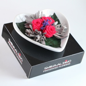 Stabilizová růže - aranže C1, červená