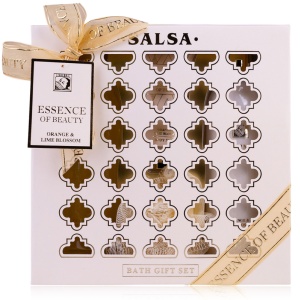 Kosmetická sada SALSA Essence of Beauty s tělovým peelingem, pomerančový a limetkový květ