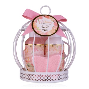 Koupelová sada ACCENTRA Blossom v drátěné kleci, jasmín, broskev