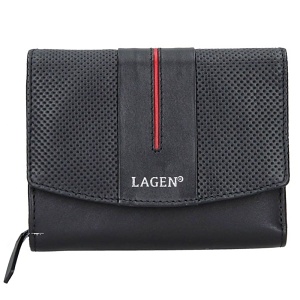 Dámská kožená peněženka 5436 červený pruh