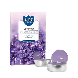 Vonná čajová svíčka Bispol 6ks, Lavender