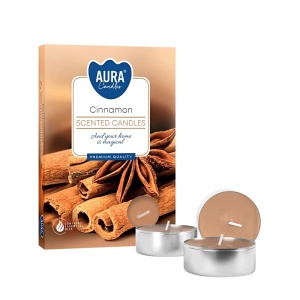 Vonná čajová svíčka Bispol 6ks, Cinnamon