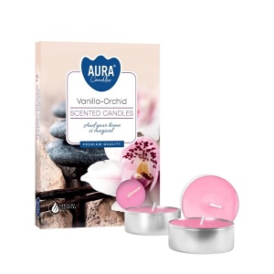 Vonná čajová svíčka Bispol 6ks, Vannila-Orchid