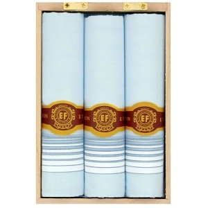 Pánské kapesníky 3ks, dřevěná krabička, ME58