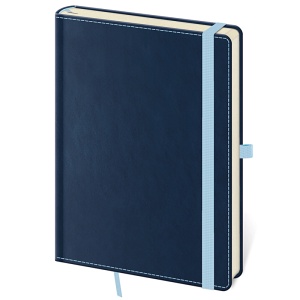 Notes Double Blue, A5 (L), tvrdé desky, linkovaný