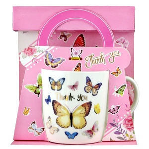 Hrnek 300 ml,, Thank You (motýl)