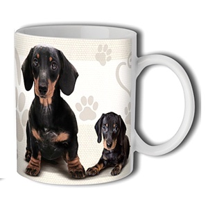 Hrnek 320 ml, Jezevčík, černý