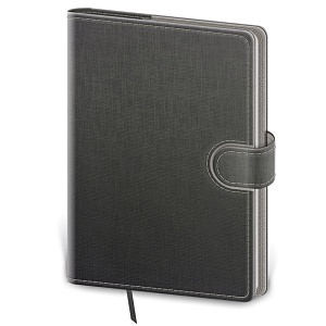 Notes výměnný Flip šedo – šedý, A5 (L), linkovaný