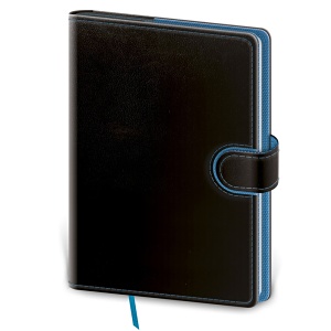 Notes výměnný Flip černo – modrý, A5 (L), linkovaný