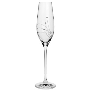 Sklenka 210 ml šampus 2ks, Celebration Crystals, Paprsky