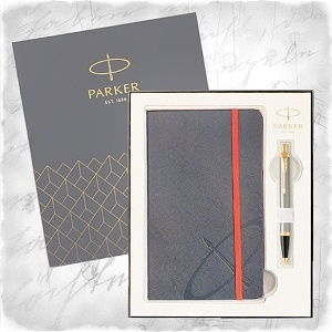 Sada Parker IM Brushed Metal GT, kuličková tužka + zápisník