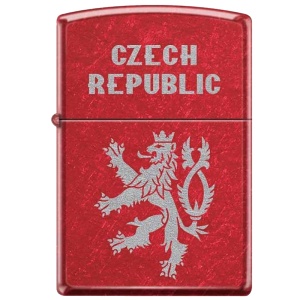 Zapalovač Zippo 26038 Czech Lion, Candy Apple Red