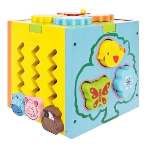 Vzdělávací dřevěná vkládací kostka