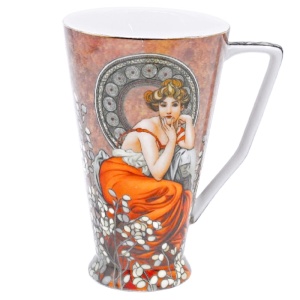 Hrnek 450 ml, Alfons Mucha, Topaz