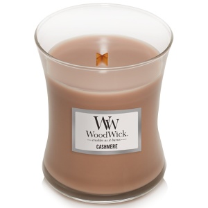 Svíčka WoodWick Cashmere, váza, střední