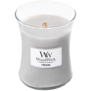 Svíčka WoodWick Fireside, váza, střední