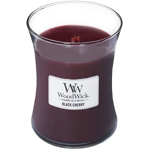 Svíčka WoodWick Black Cherry, váza, střední