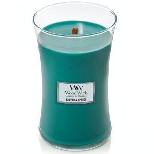 Svíčka WoodWick Juniper & Spruce, váza, velká